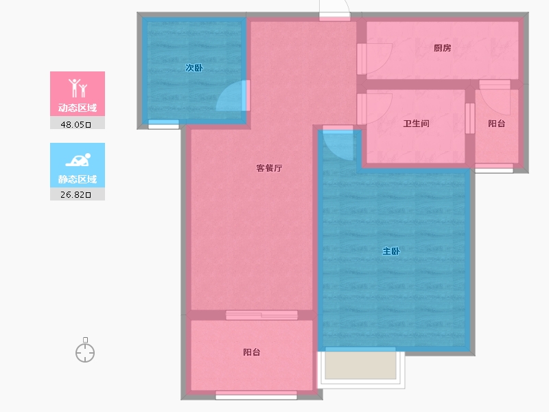 重庆-重庆市-和泰家园-65.00-户型库-动静分区