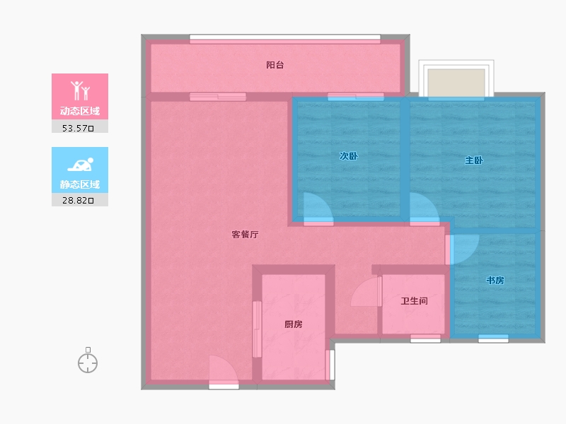 河南省-鹤壁市-美巢和园-85.00-户型库-动静分区