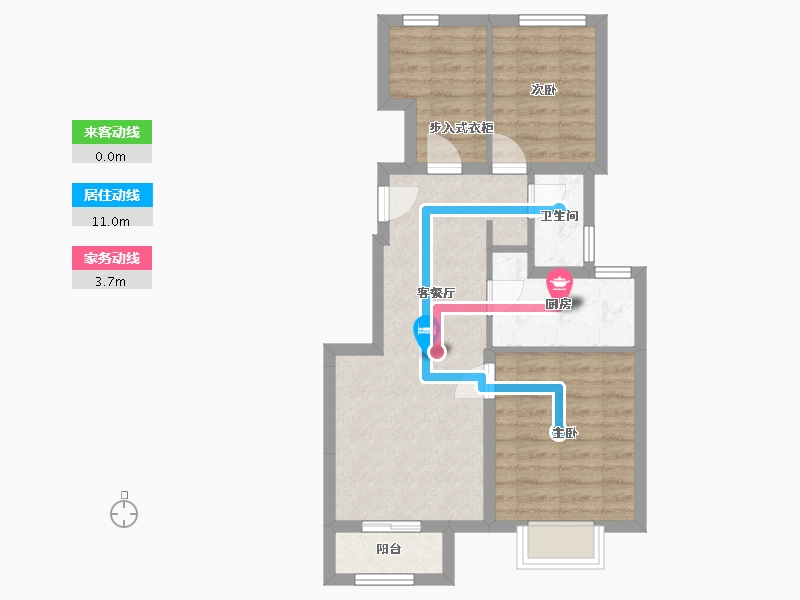 河北省-廊坊市-万科新都荟-67.00-户型库-动静线