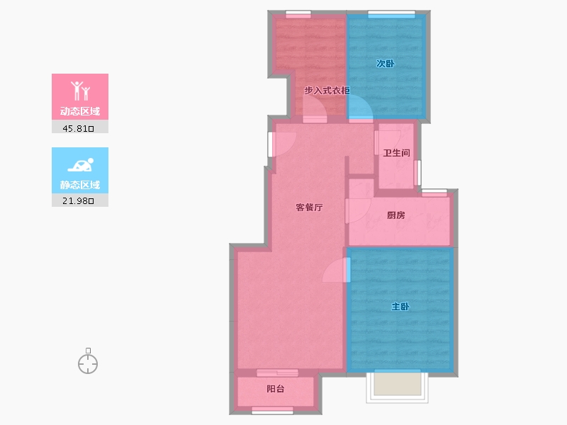 河北省-廊坊市-万科新都荟-67.00-户型库-动静分区