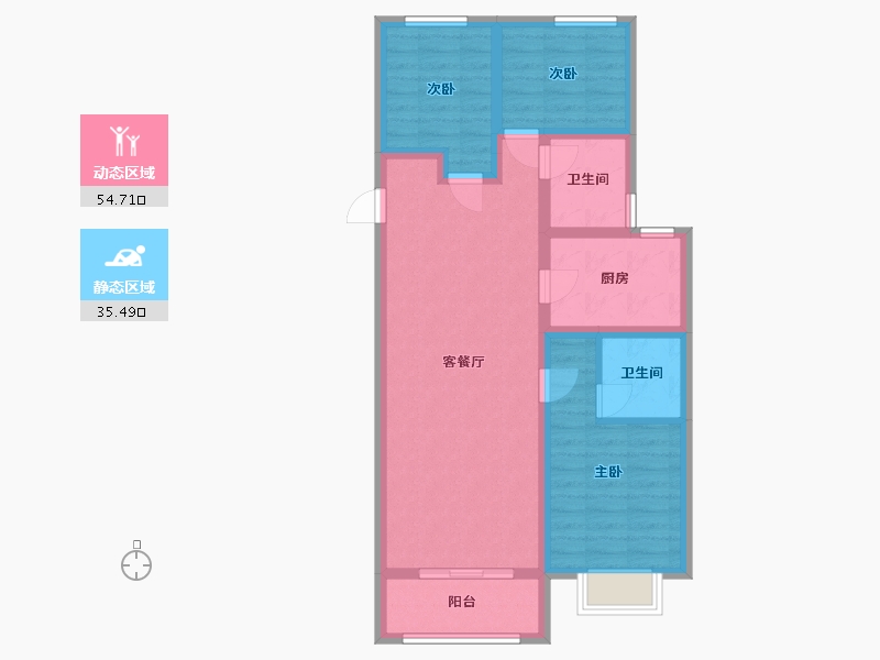 山西省-太原市-中国中铁诺德城-90.00-户型库-动静分区