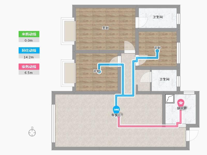 陕西省-安康市-天一城市之光·翰林府-83.00-户型库-动静线