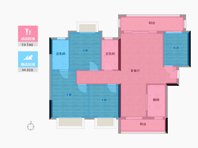 广西壮族自治区-柳州市-联发·山水间-101.71-户型库-动静分区