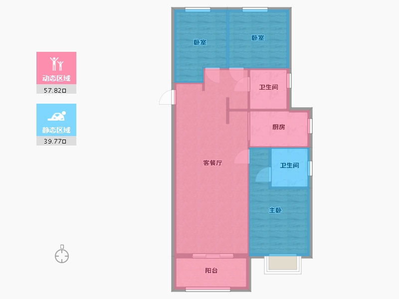 山西省-太原市-中国中铁诺德城-89.00-户型库-动静分区