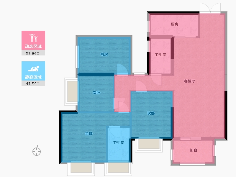 广西壮族自治区-南宁市-大都郡二期-100.00-户型库-动静分区