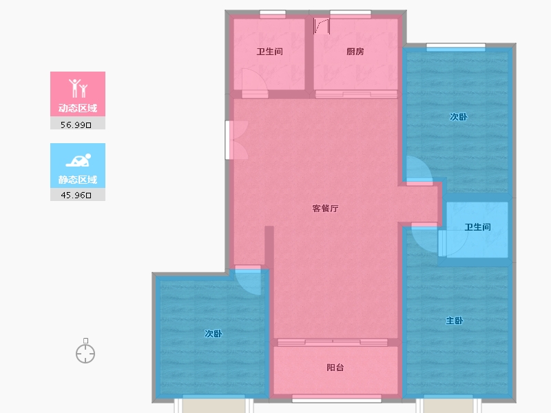 山东省-潍坊市-恒信御峰-104.00-户型库-动静分区