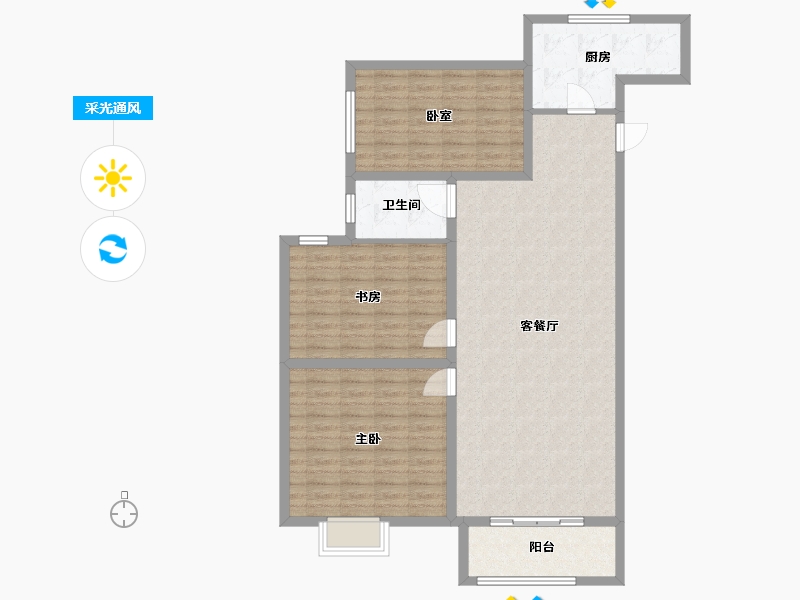 安徽省-宿州市-金方世纪城-115.00-户型库-采光通风