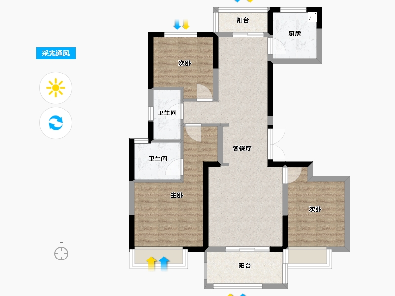 河南省-郑州市-招商公园1872-100.00-户型库-采光通风