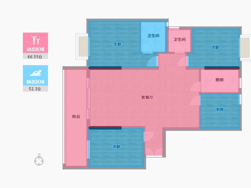 云南省-红河哈尼族彝族自治州-西湖1901-120.00-户型库-动静分区