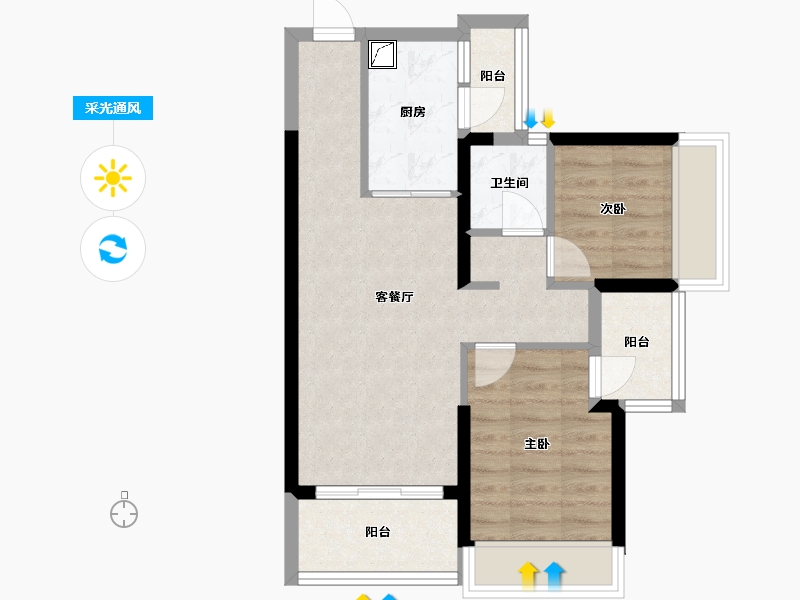 广东省-深圳市-壹城中心-72.00-户型库-采光通风