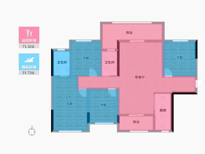 广西壮族自治区-河池市-上岭安置小区-100.00-户型库-动静分区