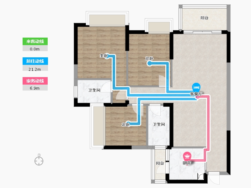 四川省-成都市-瑞居海布斯卡一期-113.56-户型库-动静线