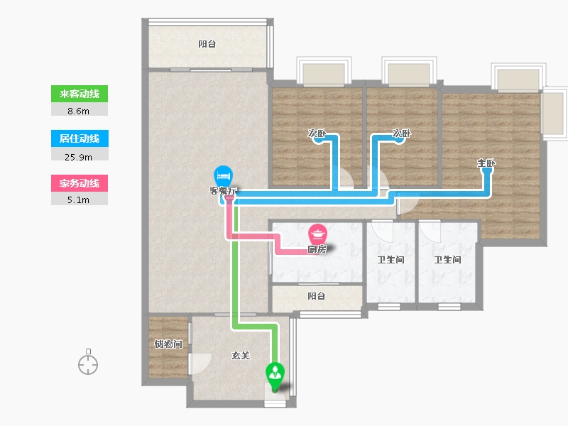 广东省-东莞市-朝阳苑-120.00-户型库-动静线