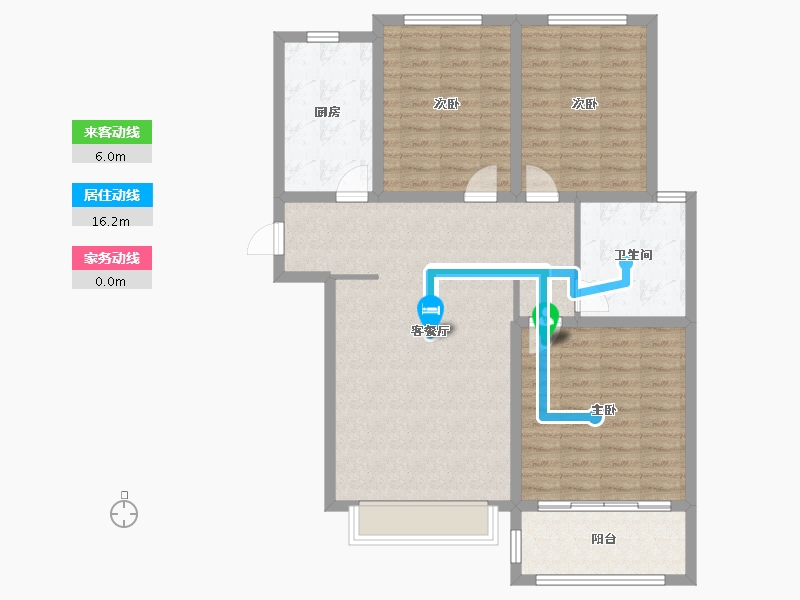 甘肃省-平凉市-世纪花园二区-103.00-户型库-动静线