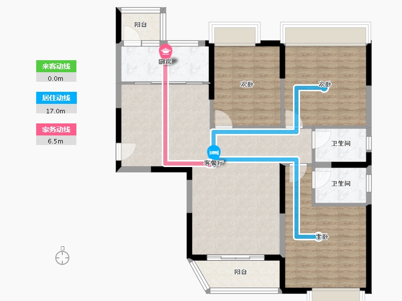 四川省-成都市-瑞居海布斯卡一期-126.46-户型库-动静线