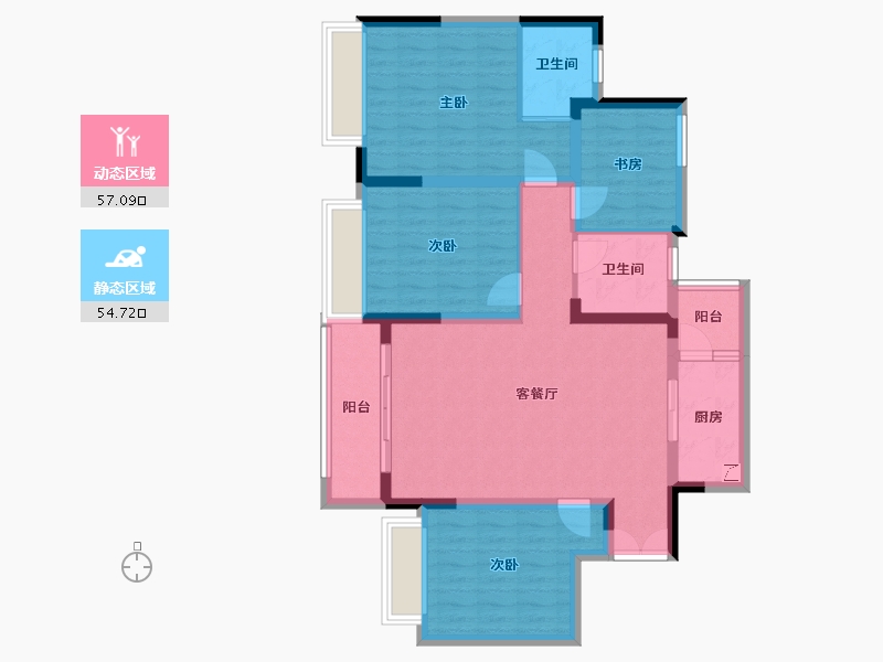 重庆-重庆市-俊豪圣玺府-99.00-户型库-动静分区