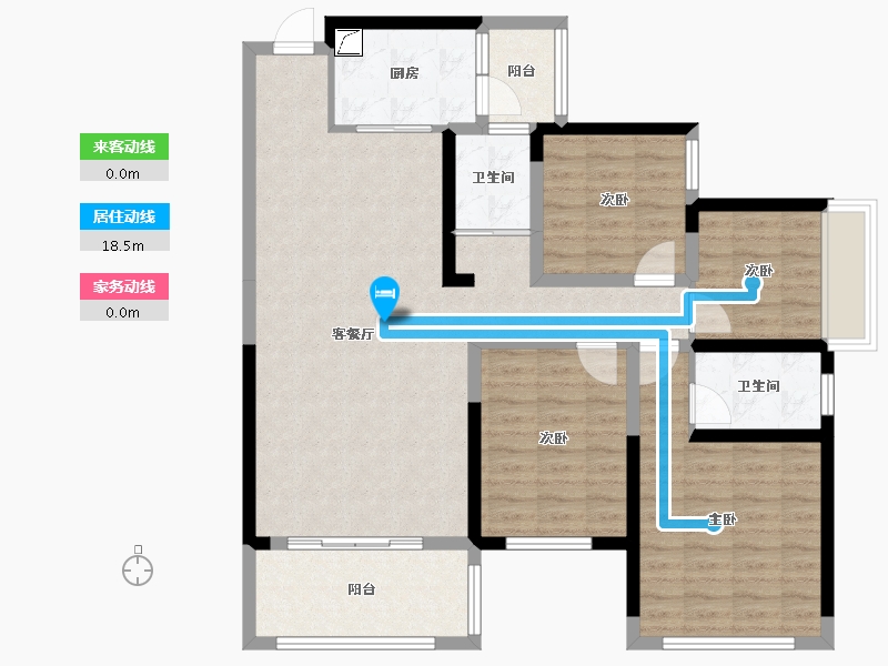 湖南省-永州市-山水城-111.25-户型库-动静线