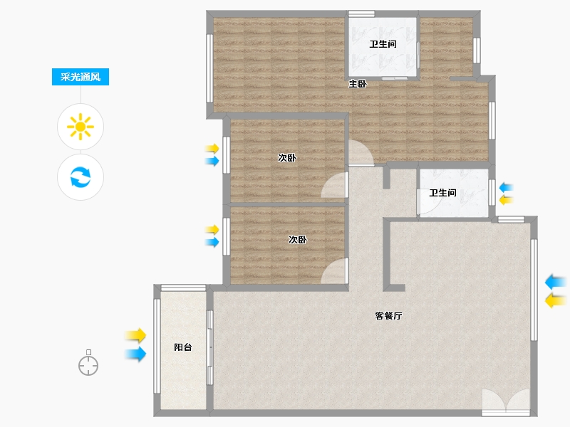 湖北省-黄石市-宏维半岛-147.00-户型库-采光通风