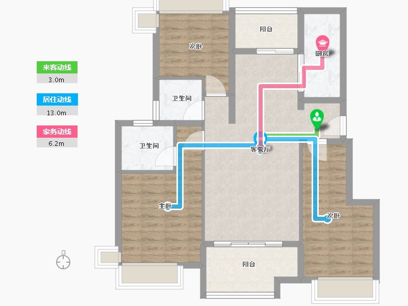 广东省-广州市-天马河-88.00-户型库-动静线