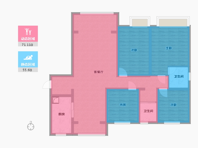 河南省-郑州市-滨河佳园-122.00-户型库-动静分区