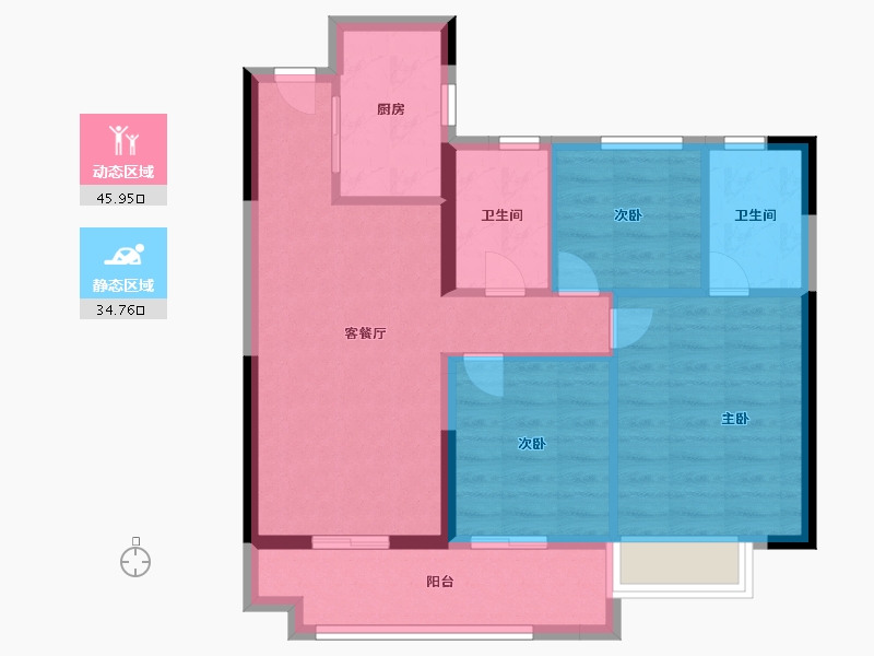 福建省-福州市-联发臻榕府-72.00-户型库-动静分区