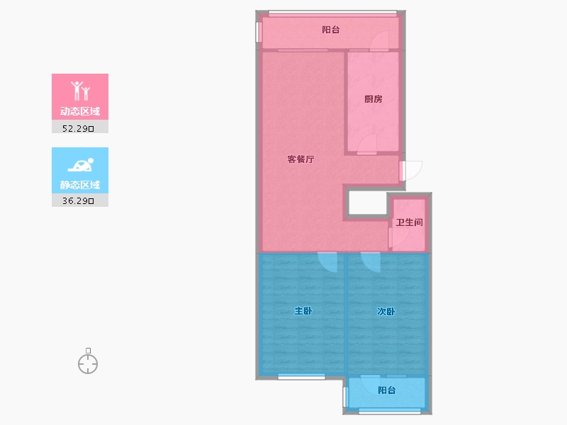 天津-天津市-天达里小区-西区-80.00-户型库-动静分区