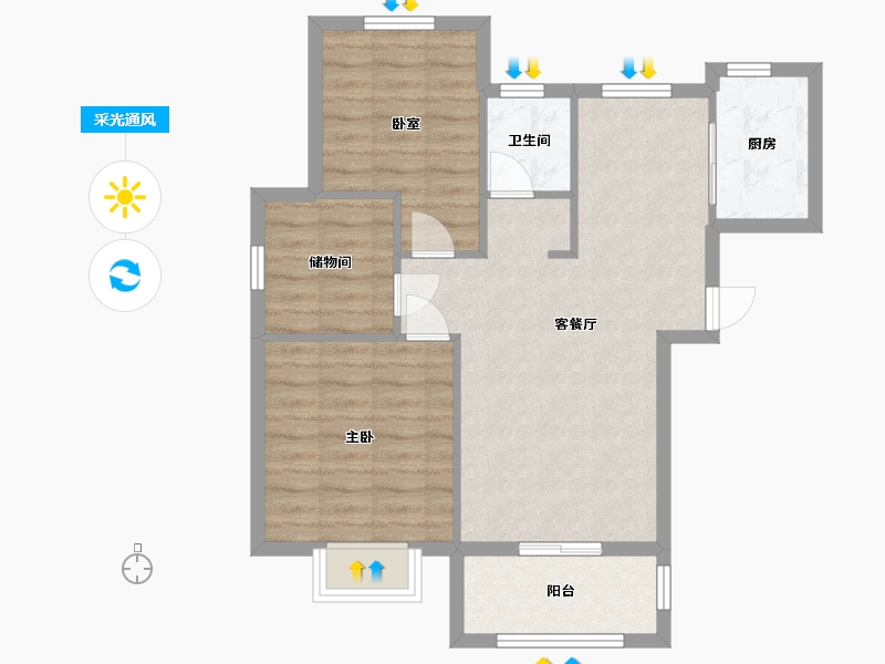 安徽省-合肥市-蜀沁园-西区-79.00-户型库-采光通风