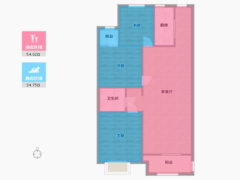 河北省-石家庄市-天鸿世家-87.00-户型库-动静分区