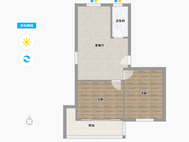 上海-上海市-共富一村-72.00-户型库-采光通风