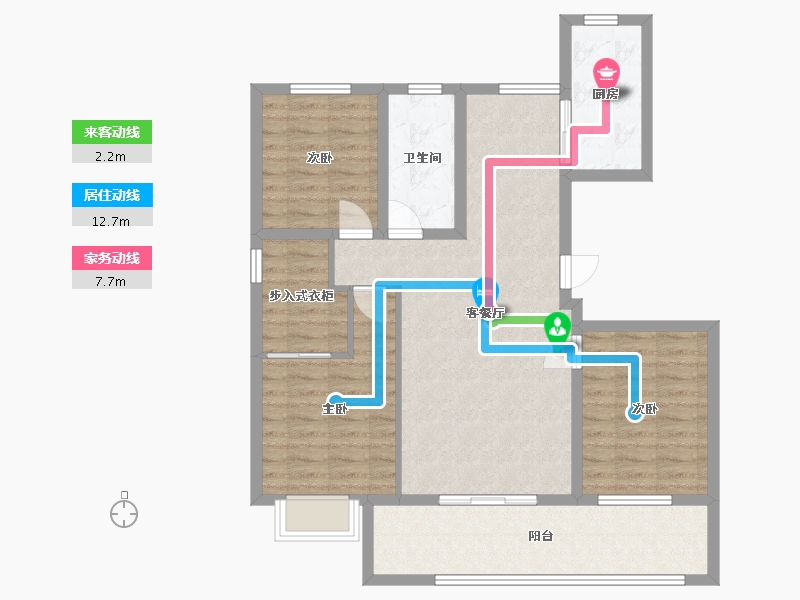 山东省-青岛市-琅琊台家园-132.00-户型库-动静线