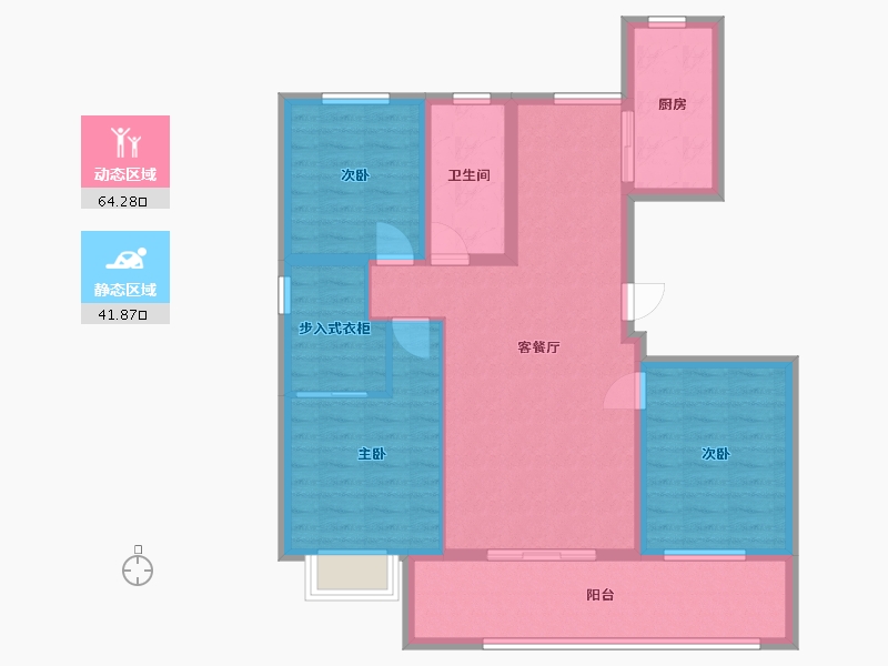 山东省-青岛市-琅琊台家园-132.00-户型库-动静分区