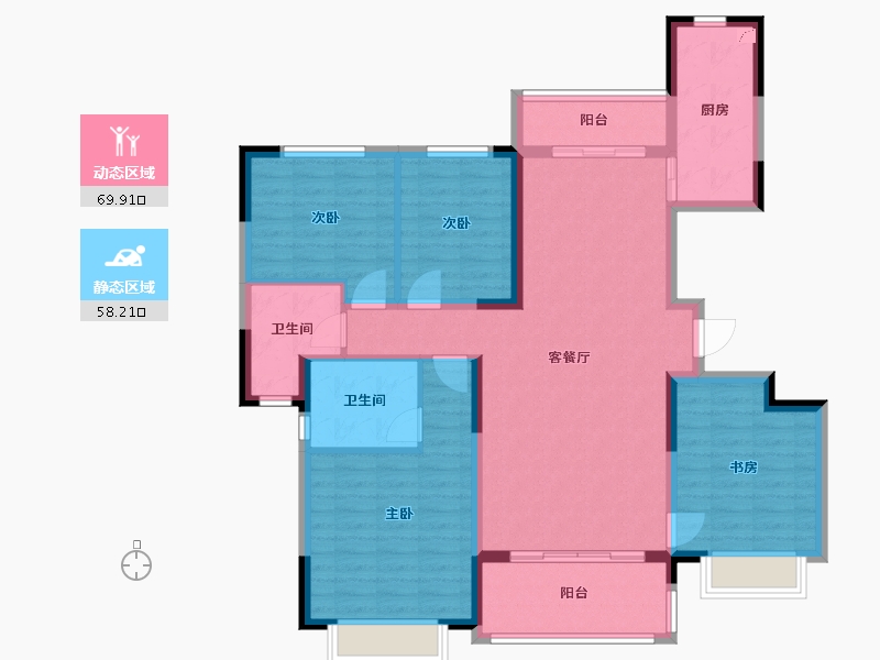 浙江省-湖州市-湖州恒大林溪郡-115.00-户型库-动静分区