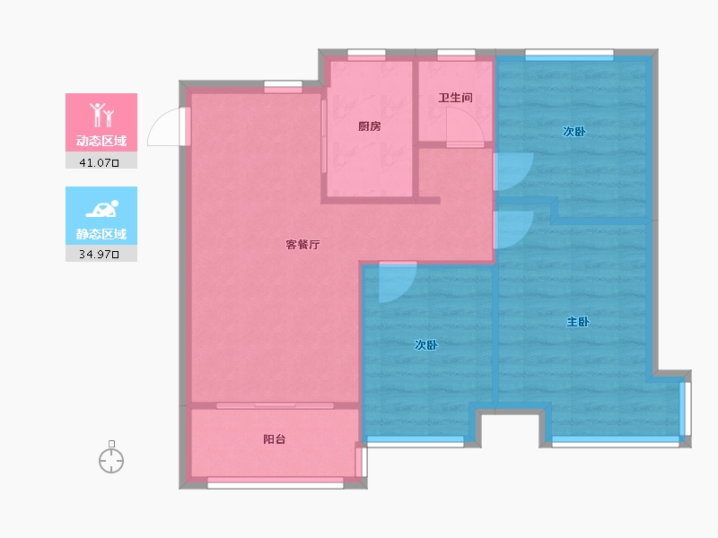 安徽省-合肥市-荣盛·书香府邸-70.00-户型库-动静分区