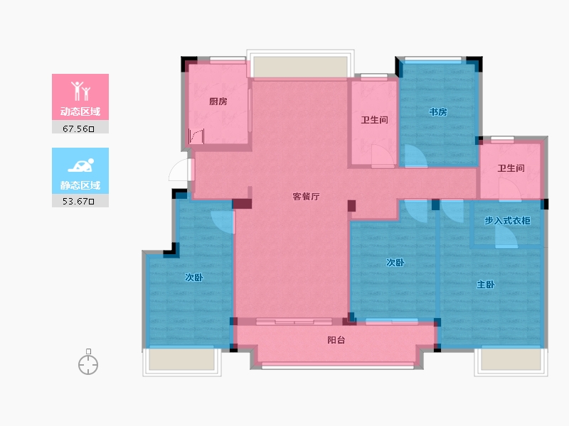 浙江省-湖州市-奥园朗境-109.48-户型库-动静分区