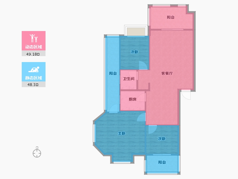 四川省-成都市-德坤竹韵坊-82.42-户型库-动静分区