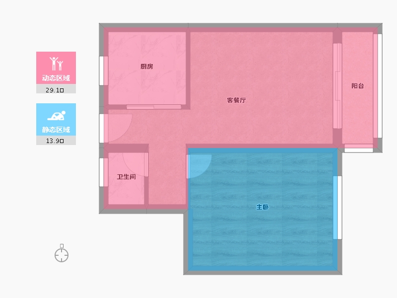 上海-上海市-梅园三街坊-41.00-户型库-动静分区