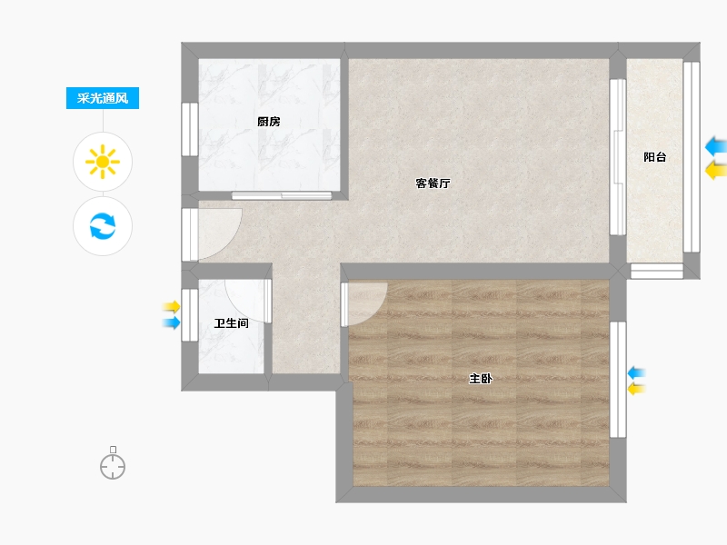 上海-上海市-梅园三街坊-41.00-户型库-采光通风