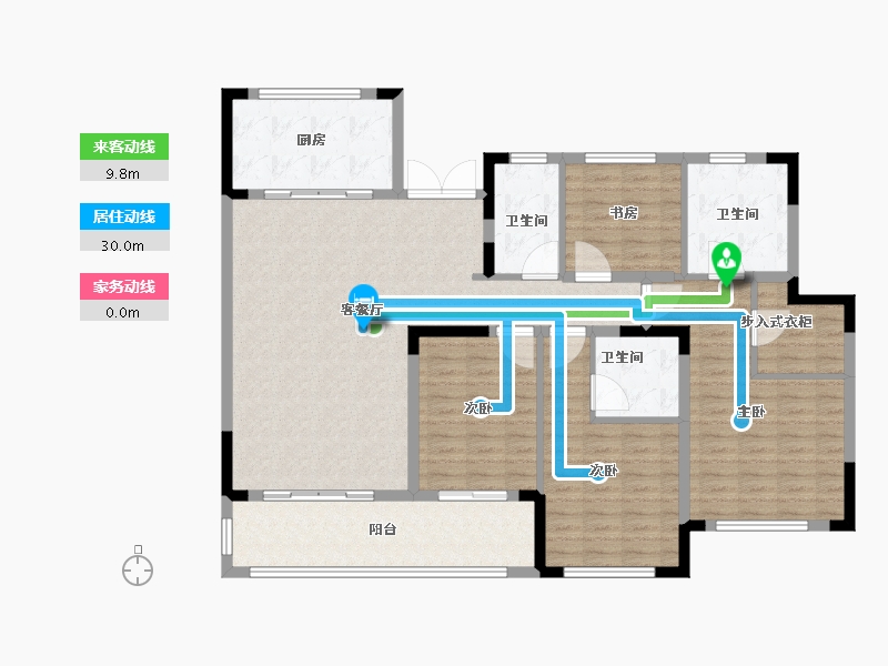 江苏省-常州市-路劲·铂樾-142.00-户型库-动静线