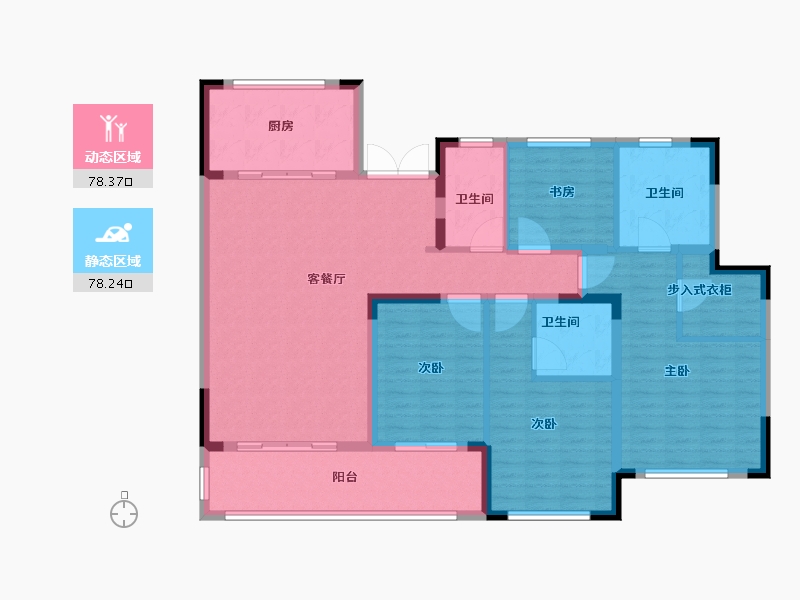 江苏省-常州市-路劲·铂樾-142.00-户型库-动静分区