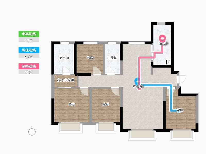 新疆维吾尔自治区-乌鲁木齐市-中海熙岸-98.00-户型库-动静线