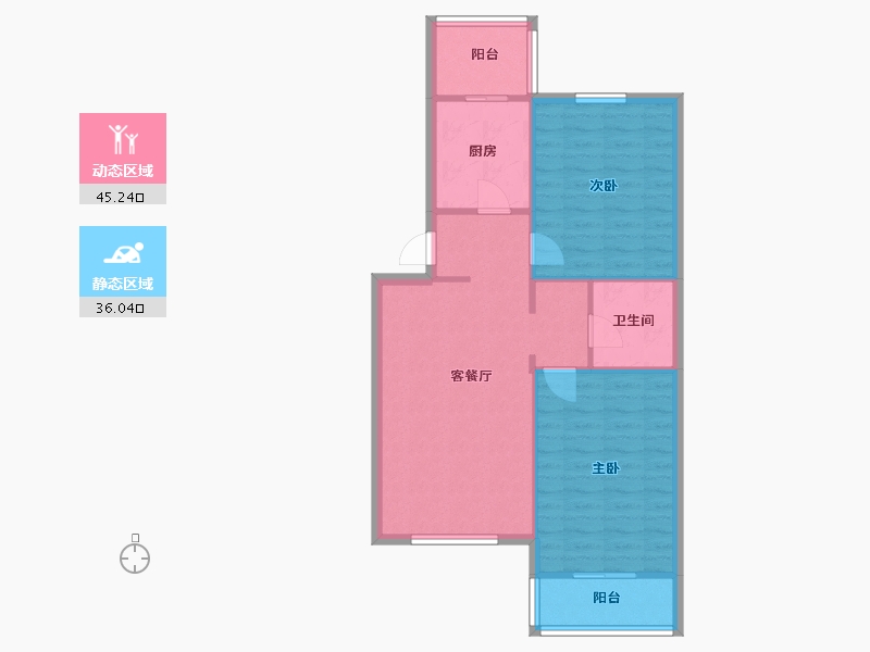 天津-天津市-泰兴公寓-70.00-户型库-动静分区