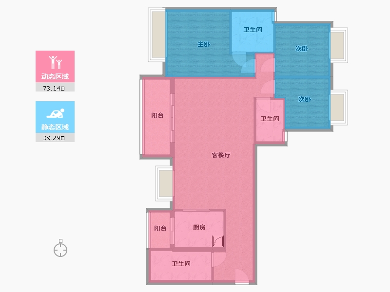 广东省-中山市-富元利和豪庭-120.00-户型库-动静分区