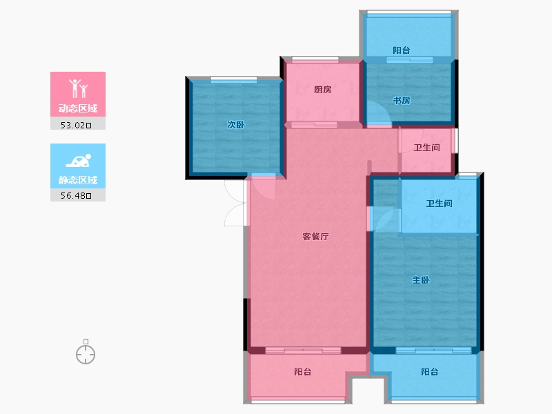 河南省-郑州市-永威西郡-98.00-户型库-动静分区