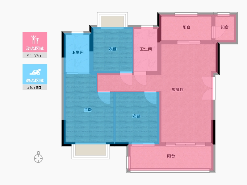 重庆-重庆市-御辉-81.00-户型库-动静分区