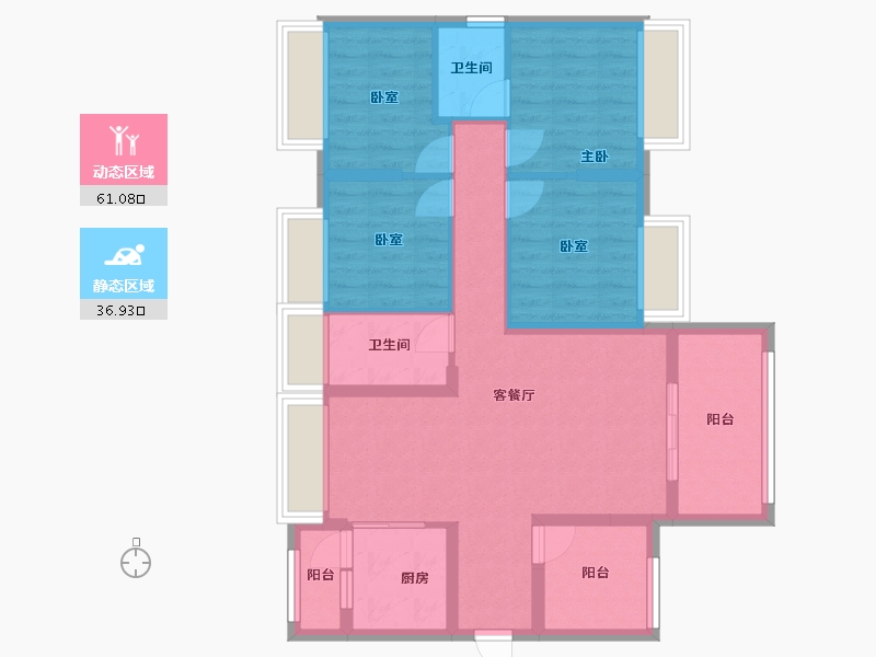 广东省-惠州市-牧云溪谷-95.00-户型库-动静分区