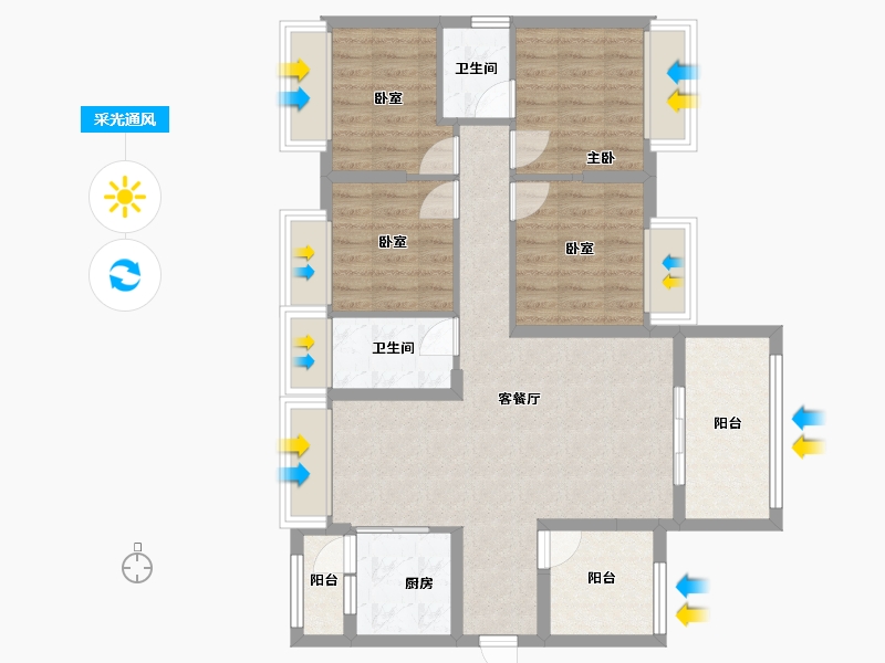 广东省-惠州市-牧云溪谷-95.00-户型库-采光通风