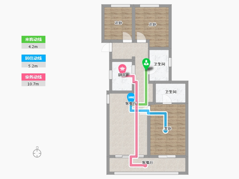 浙江省-杭州市-世茂璀璨澜宸-80.00-户型库-动静线