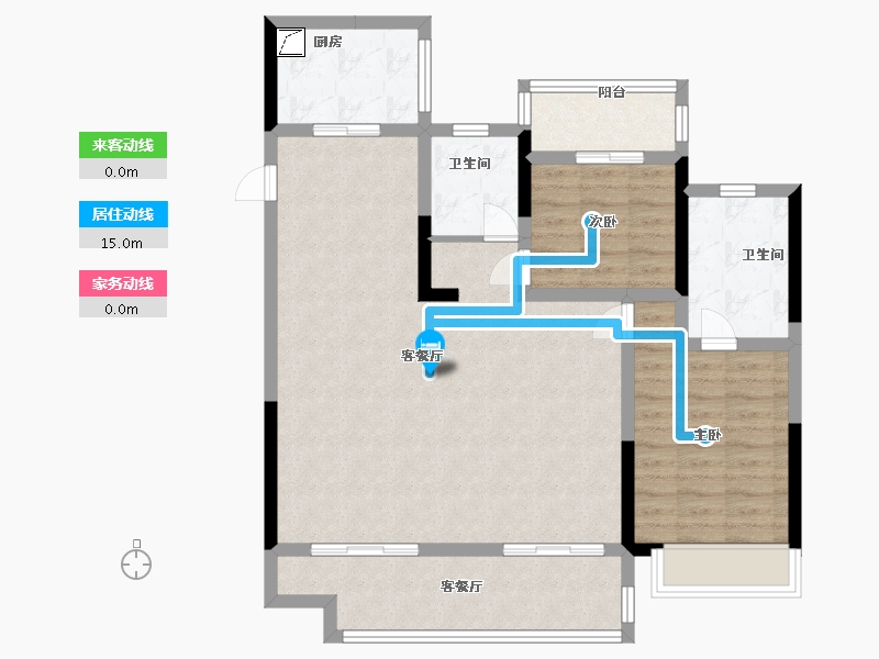 安徽省-滁州市-中央中置城市广场-93.50-户型库-动静线