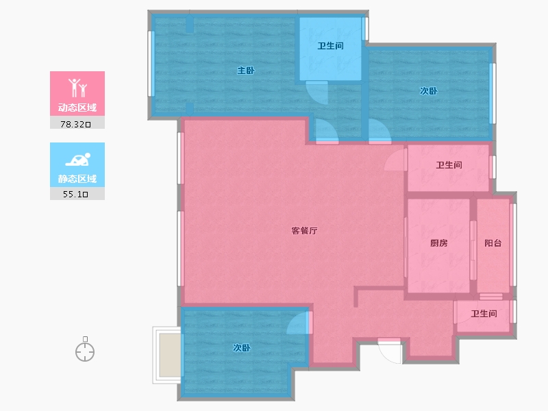 河北省-石家庄市-东升康城小区-152.00-户型库-动静分区