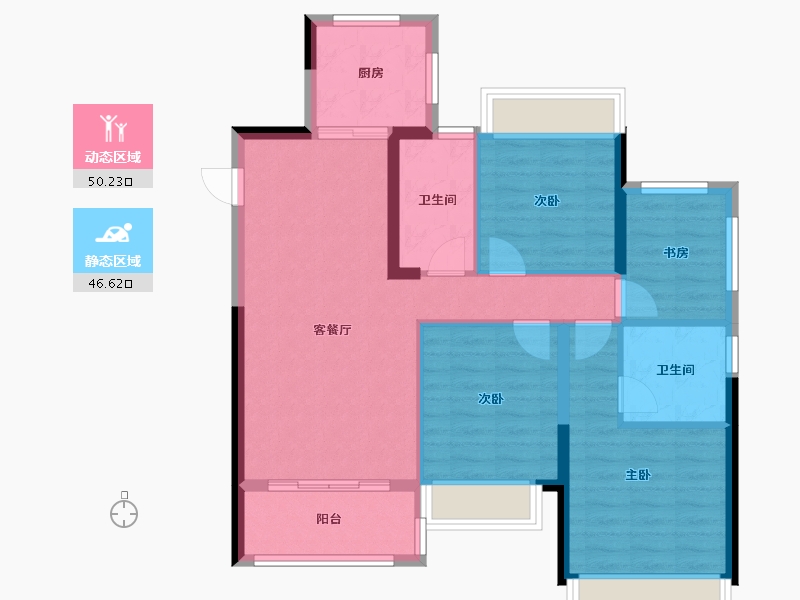 广西壮族自治区-柳州市-红星天悦-100.00-户型库-动静分区